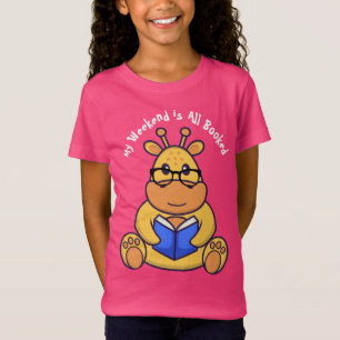 Girafe customisée livre de lecture T-Shirt