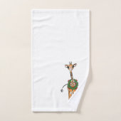 Girafe de Fête avec couronne Holly (Serviette à main)