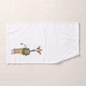 Girafe de Fête avec couronne Holly (Serviette à main)