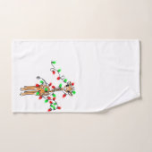 girafe de fête, lumières rouge vertes (Serviette à main)