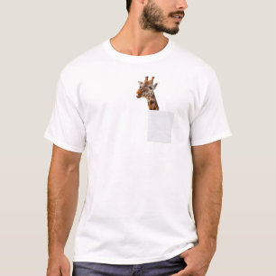 Girafe drôle dans mon T-shirt de poche