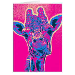 Girafe drôle sortant sa langue