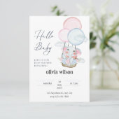 girafe éléphant conception bébé Invitation (Debout devant)