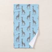 Girafe en argent sur Dreamy Blue (Serviette à main)