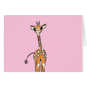 Girafe en croûte rose