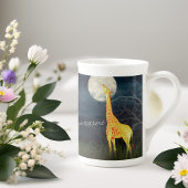Girafe et lune couture Jumbo / Mug Chine os