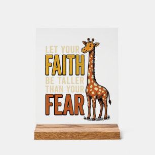 Girafe Faith Over Fear Chemise Vintage Chrétienne_