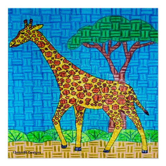 Girafe - Impression Poster (Devant)