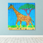 Girafe - Impression sur toile (Insitu (Plancher de Bois))
