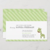 GIRAFE| INVITATION BABY SHOWER (Devant / Derrière)