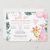 Girafe Invitations pour une fille (Devant)