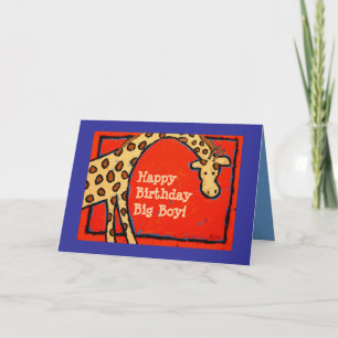 girafe, Joyeux anniversaireGros garçon ! carte