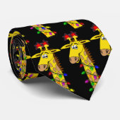 Girafe lunatique de Noël avec la cravate drôle de (Roulé)