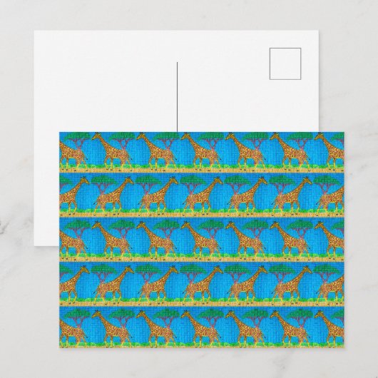Girafe (motif) - Carte postale (Devant / Derrière)