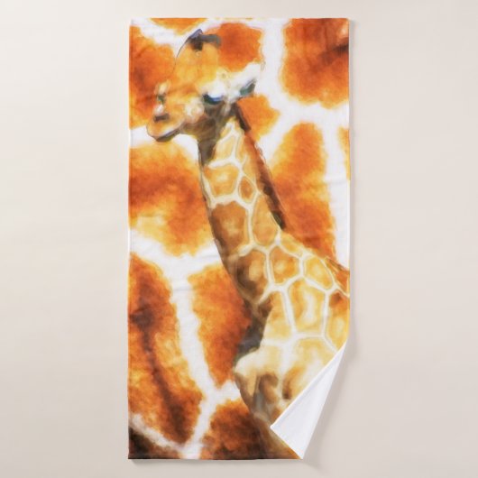 Girafe nouveau-né (Serviette de bain)
