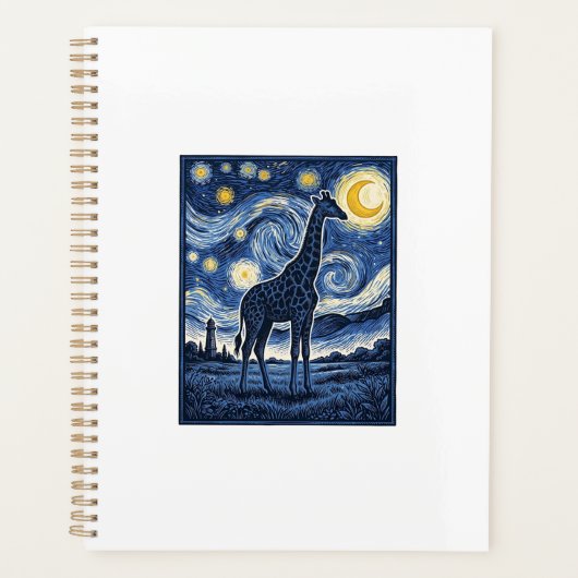 Girafe Nuit Étoilée Vintage (Devant)