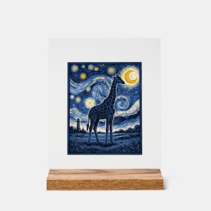 Girafe Nuit Étoilée Vintage