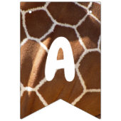 Girafe & Peau Imprimer Joyeux Drapeau de Bunting A (Troisième drapeau)