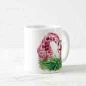 Girafe rose artistique avec Mug d'herbe (Devant droit)