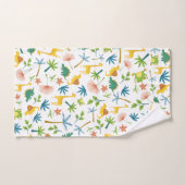 girafe safari coloré animal mignon jungle blanc (Serviette à main)