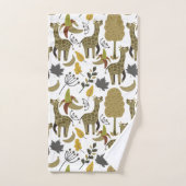 Girafe sans couture motif jaune blanc haute (Serviette à main)