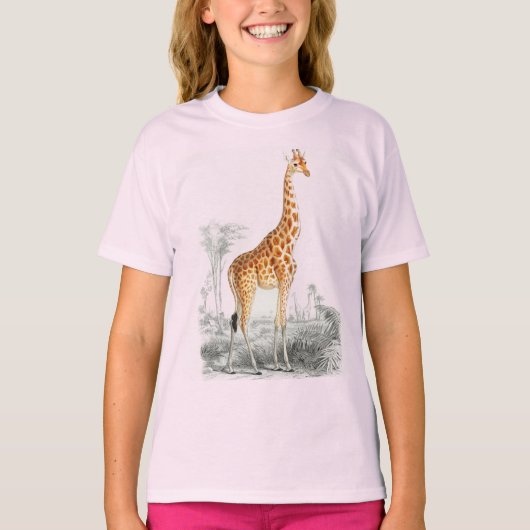 Girafe sauvage d'Afrique filles T-shirt (Devant)