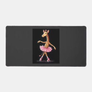 Girafe sur des patins à roulettes en justaucorps t
