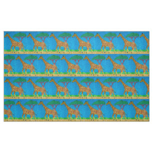 Girafe - Tissu Sergé de Coton