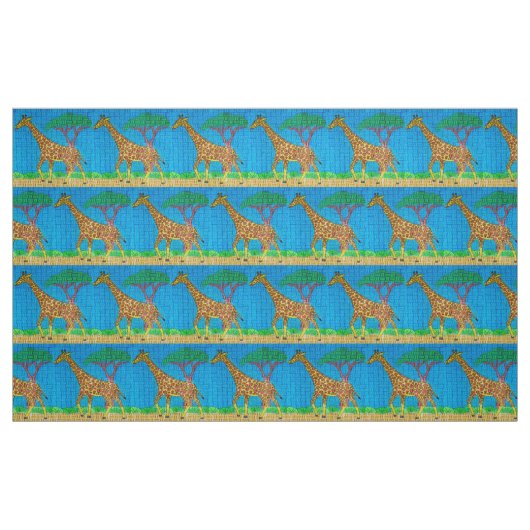 Girafe - Tissu Sergé de Coton (Fat Quarter)