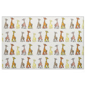 Girafes de bébé dans un tissu de rangée (Yard)