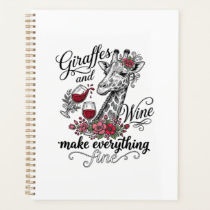 Girafes Et Vin Gravure Vintage Design De T-Shirt_1