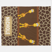 Girafes lunatiques sur la couverture d'ouatine (Devant (Horizontal))