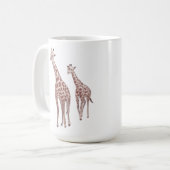 Girafes mère et enfant dessinant des tasses person (Devant gauche)