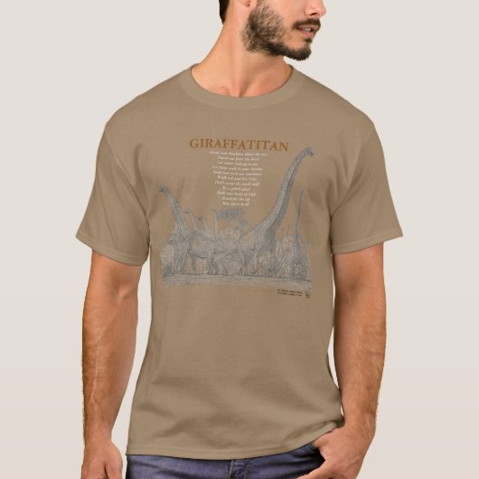 Giraffatitan Uw Inner Dinosaur Shirt Greg Paul 2 (Voorkant)
