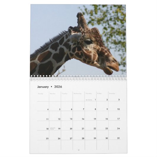 Giraffe 2010 kalender (Jan 2026)