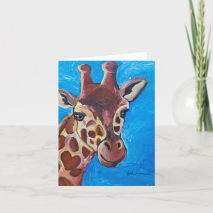 Giraffe (2019) - klein - 4 x 5,6 inch - verticaal bedankkaart