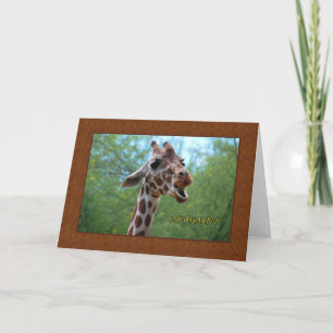 Giraffe 29 van de verjaardag opnieuw Wenskaart Kaart