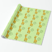 Giraffe Aangepaste Naam Verpakkend Document Cadeaupapier (Uitgerold)