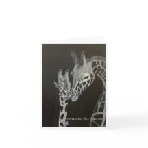 Giraffe-aanmoedigingskaart