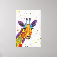 Giraffe Abstracte Dieren Wild Leuke Kunst Regenboo