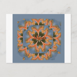 Giraffe Abstracte kunst Print Briefkaart