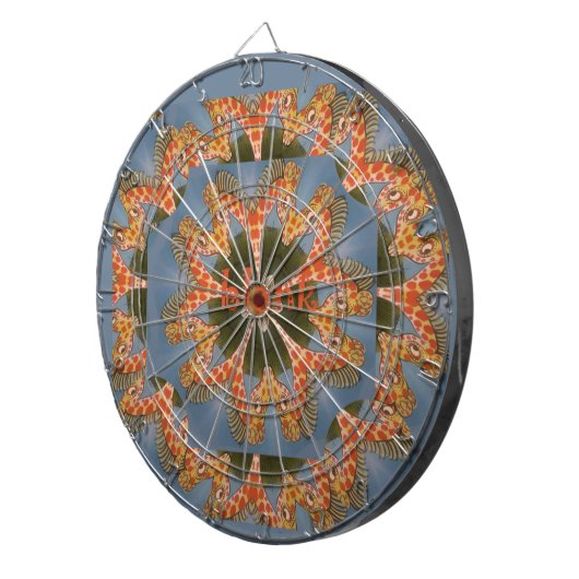 Giraffe Abstracte kunst Print Dartbord (Voorkant Rechts)