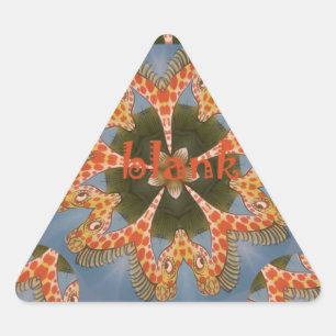 Giraffe Abstracte kunst Print Driehoek Sticker