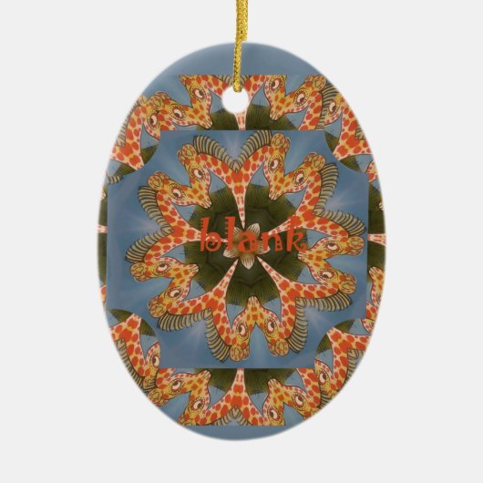 Giraffe Abstracte kunst Print Keramisch Ornament (Voorkant)