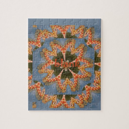 Giraffe Abstracte kunst Print Legpuzzel (Verticaal)