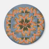 Giraffe Abstracte kunst Print Magneet (Voorkant)