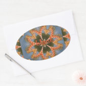 Giraffe Abstracte kunst Print Ovale Sticker (Envelop)