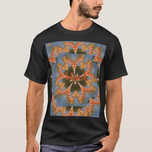 Giraffe Abstracte kunst Print T-shirt (Voorkant)