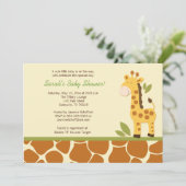 Giraffe Adventure 5x7 Baby shower Invitation (Debout devant)