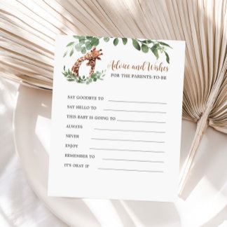 Giraffe Advies en wensen voor de ouders om te zijn